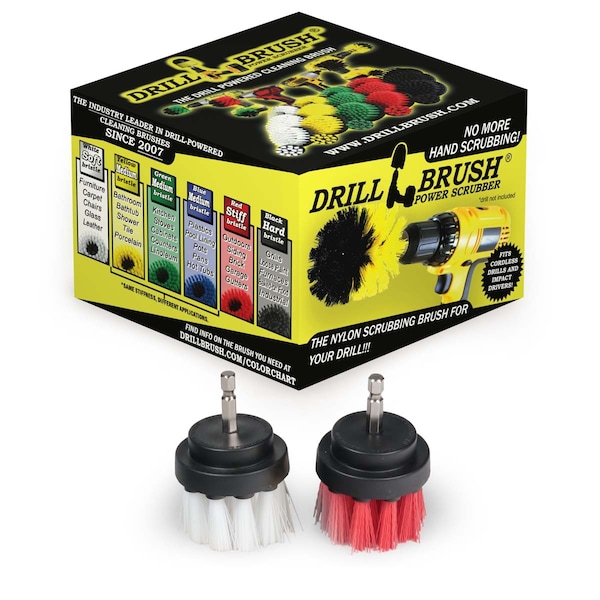 Drill Brush Power Scrubber By Useful Products 5 in W 5 in L Brush, Variety 2in-S-RW-QC-DB - main